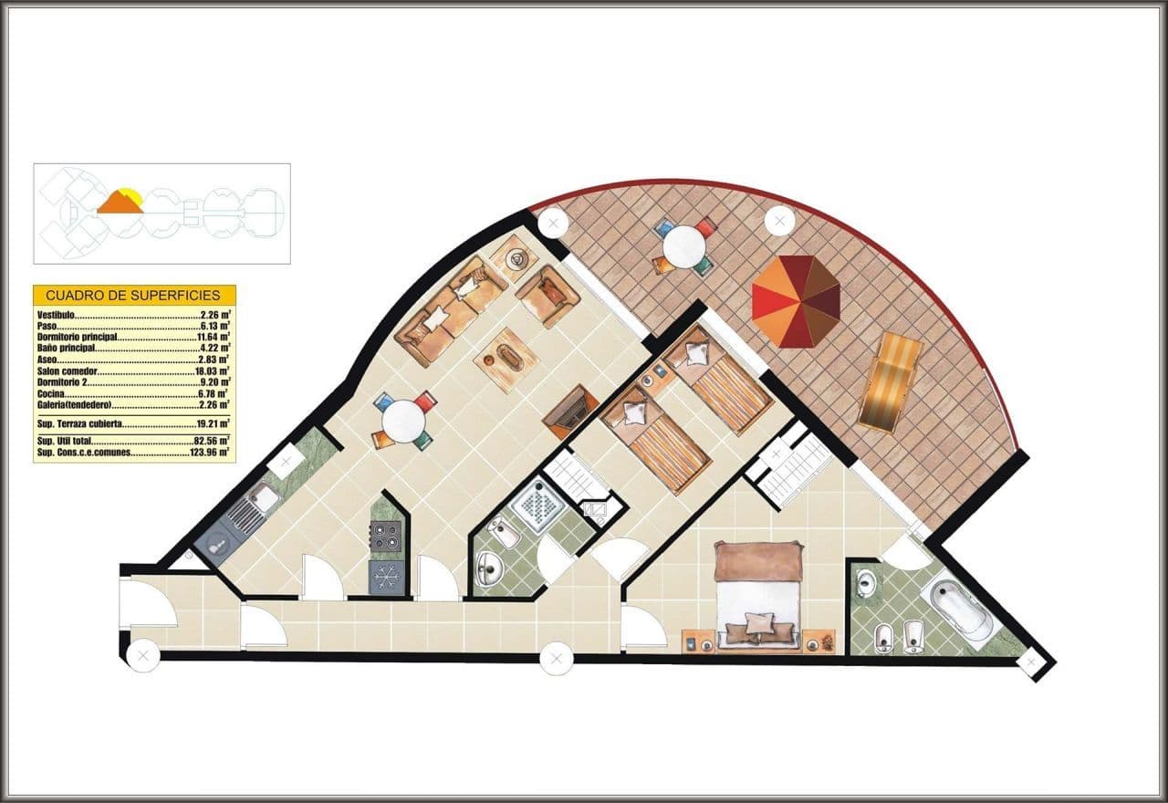 Апартаменты в Вильяхойосе, Испания, 124 м², фото 2