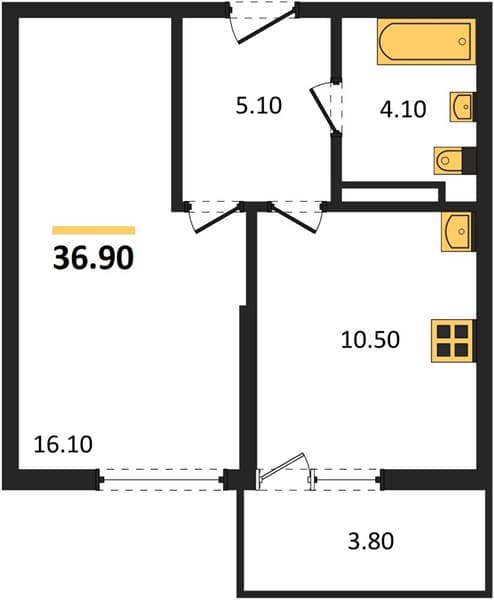 Studio Apartment in Lestoriya, Sochi