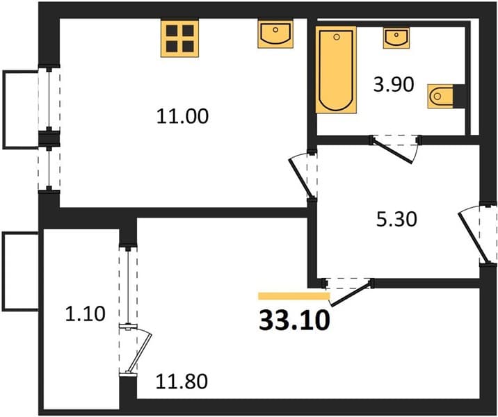 1-Bedroom Apartment with Sea View in Novorossiysk