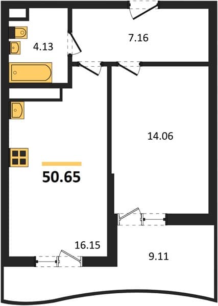1-Bedroom Apartment in Marine Garden Sochi 4* Hotels and Resort, Sochi
