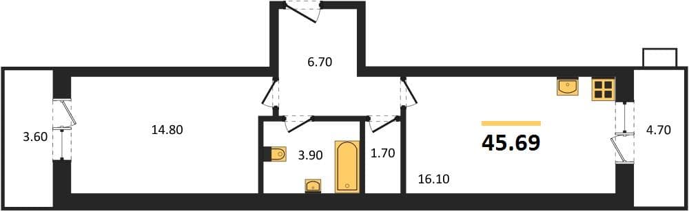 Studio Apartment in Lermontov, Taman