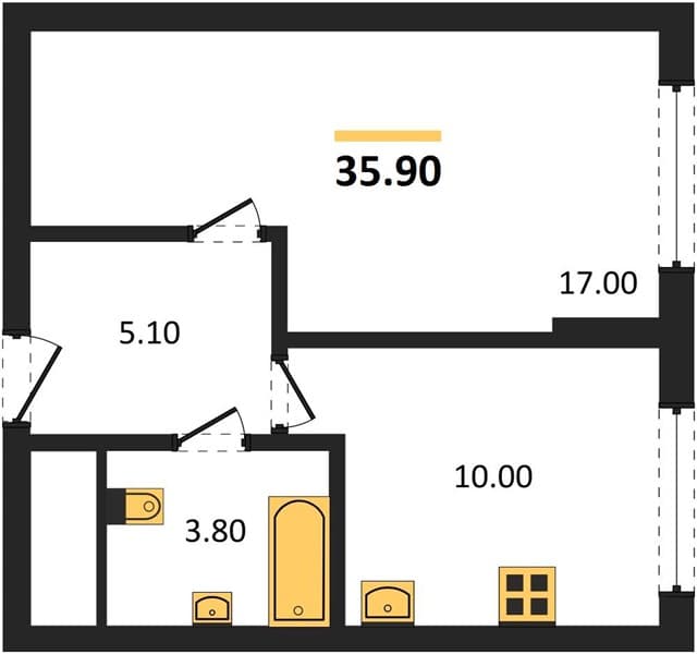 Studio Apartment with Sea View in Novorossiysk