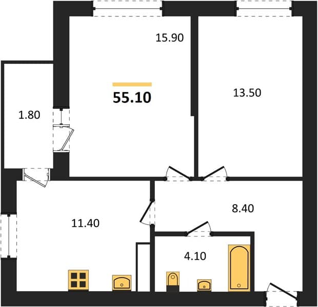 1-Bedroom Apartment in Anapa