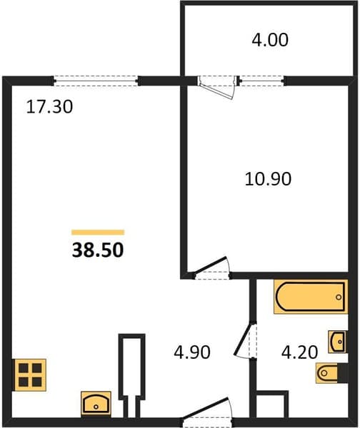 Studio Apartment in Oblaka-2 Complex, Novorossiysk