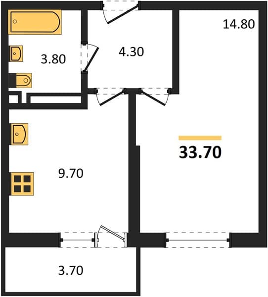 Studio Apartment in Lestoriya, Sochi