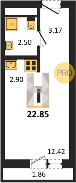 Studio Apartment in Oxygen, Sochi