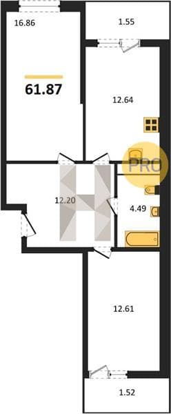 1-Bedroom Apartment in Central, Anapa