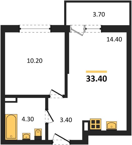 1-Bedroom Apartment with City View in Lestoriya, Sochi