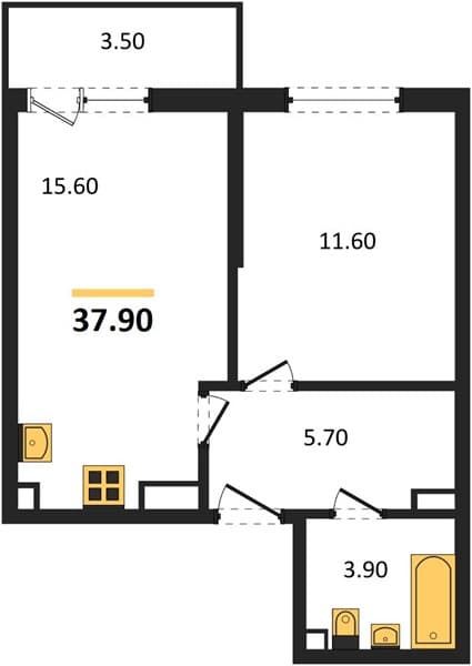 1-Bedroom Apartment in Listoria, Sochi