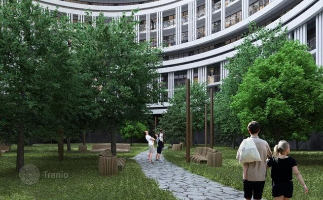 Studio in Luxury Complex with City View in Old Tbilisi
