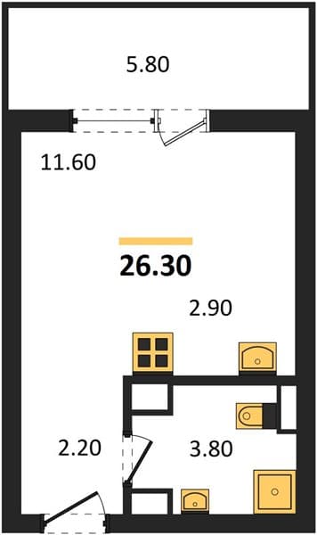 Studio Apartment in Mountain District, Sochi