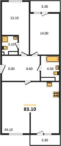 2-Bedroom Apartment on the 21st Floor in Oblaka-2, Novorossiysk