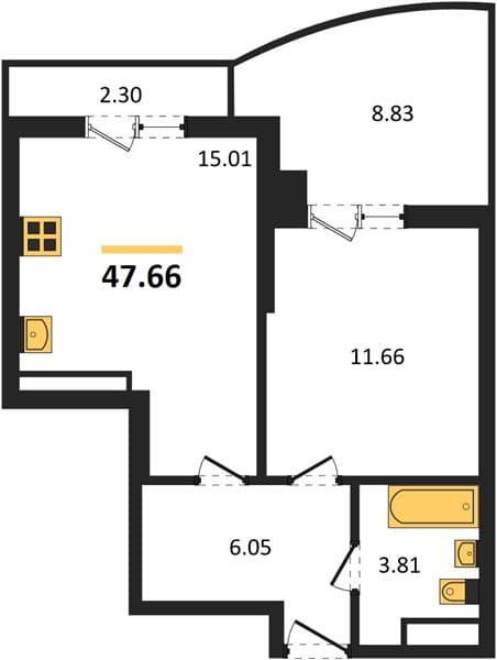 1-Bedroom Apartment with Shared Pool in Khosta, Sochi