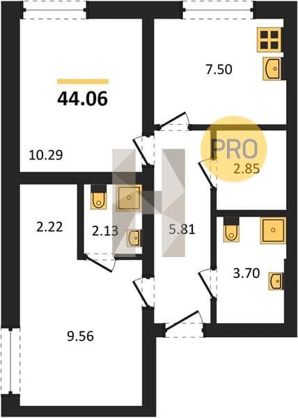 1-Bedroom Apartment in Oxygen Residential Complex, Sochi