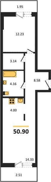 1-Bedroom Apartment in Kislorod Complex, Sochi