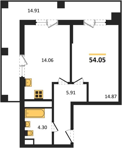 1-Bedroom Apartment in Marine Garden Sochi 4* Hotels and Resort, Sochi