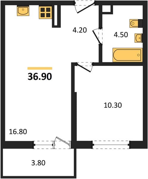 Studio Apartment in Lestorium, Kudepsta, Sochi