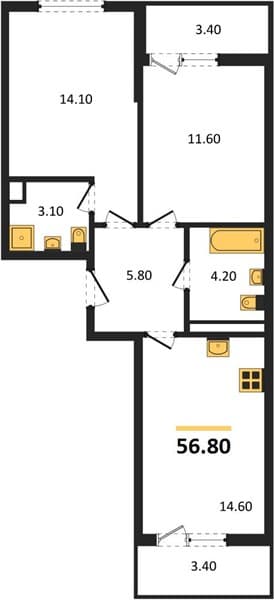 1-Bedroom Apartment in Lestorica, Sochi