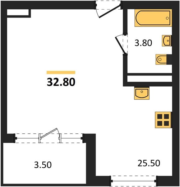 Studio Apartment in Neskuchny Sad, Sochi
