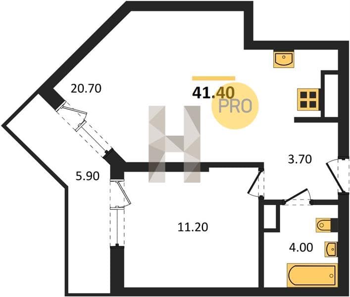 1-Bedroom Apartment in Oblaka-3, Novorossiysk