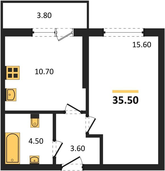 1-Bedroom Apartment with Sea Proximity in Novorossiysk