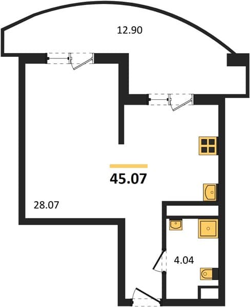 Studio Apartment in Marine Garden Sochi 4* Hotels and Resort, Sochi