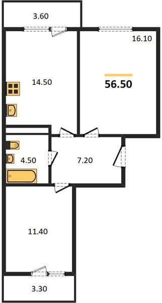 1-Bedroom Apartment on the 21st Floor in Oblaka-2, Novorossiysk