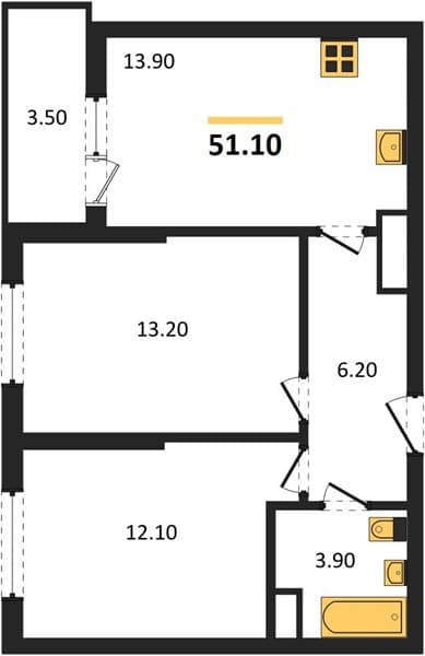 1-Bedroom Apartment in Oblaka-3, Novorossiysk