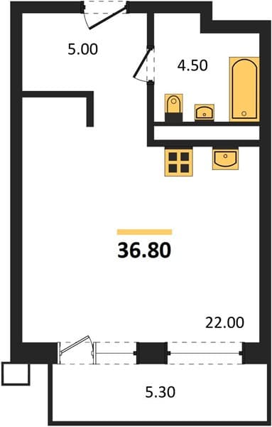 Studio Apartment in Gostinichny Kompleks More Tut, Golubitskaya