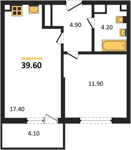 1-Bedroom Apartment in Oblaka-3, Novorossiysk
