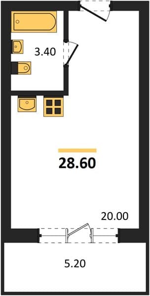 Studio Apartment in Neskuchny Sad, Sochi