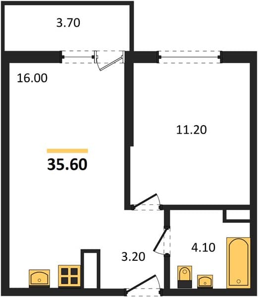 1-Bedroom Apartment in Lestoria, Sochi