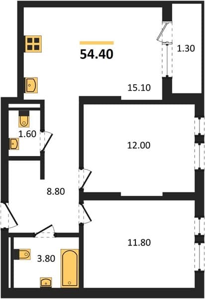 2-Bedroom Apartment with Sea View in Novorossiysk