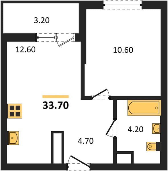 Studio Apartment in Oblaka-3, Novorossiysk