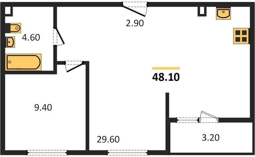 Studio Apartment in Oblaka-2, Novorossiysk
