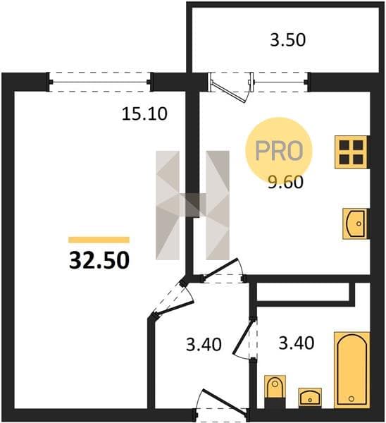 Studio Apartment in Oblaka-3, Novorossiysk