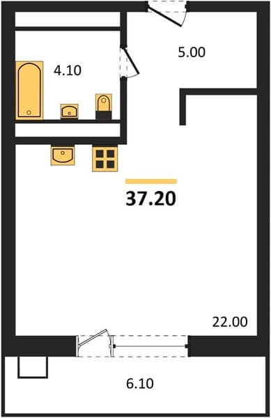 Studio Apartment in Gostichny Kompleks More Tut, Golubitskaya
