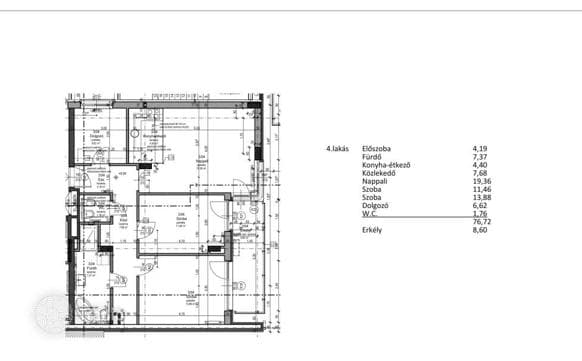 4-комнатная квартира 81 м² в Районе XIII, Венгрия, фото 2