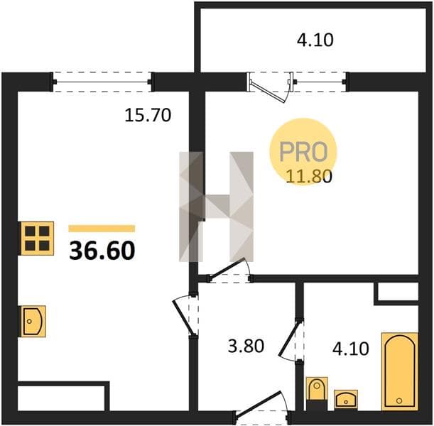 Studio Apartment in Oblaka-3, Novorossiysk
