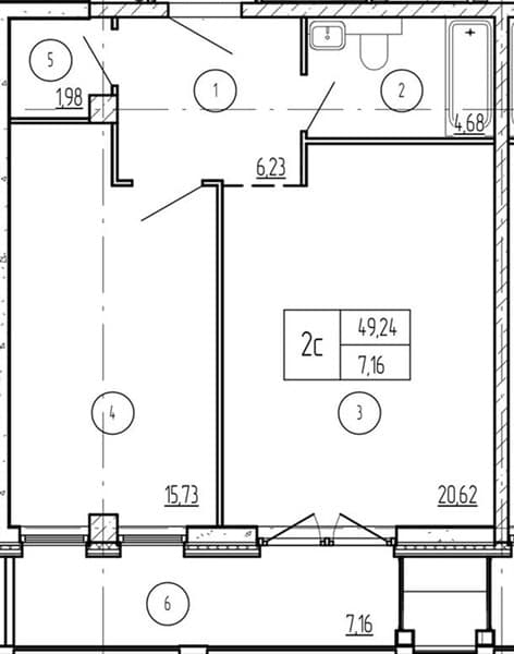 1-Bedroom Apartment in Luchi, Anapa