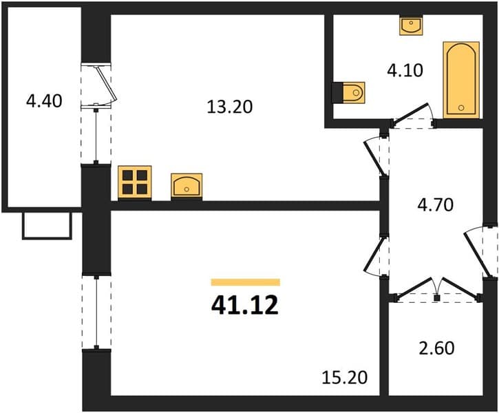 Studio Apartment in Lermontov Complex, Taman