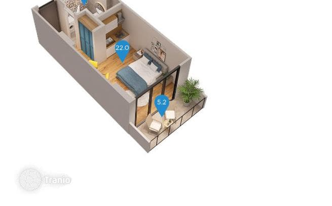 Studio with Furnished Interior Near the Sea in Batumi, photo 3