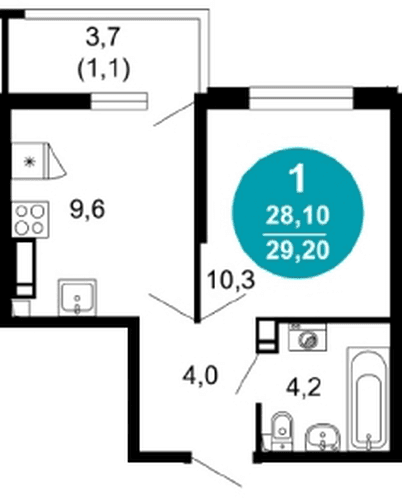 Studio Apartment in Lestoriya, Sochi