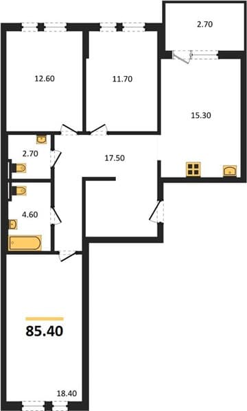 2-Bedroom Apartment with Sea View in Novorossiysk