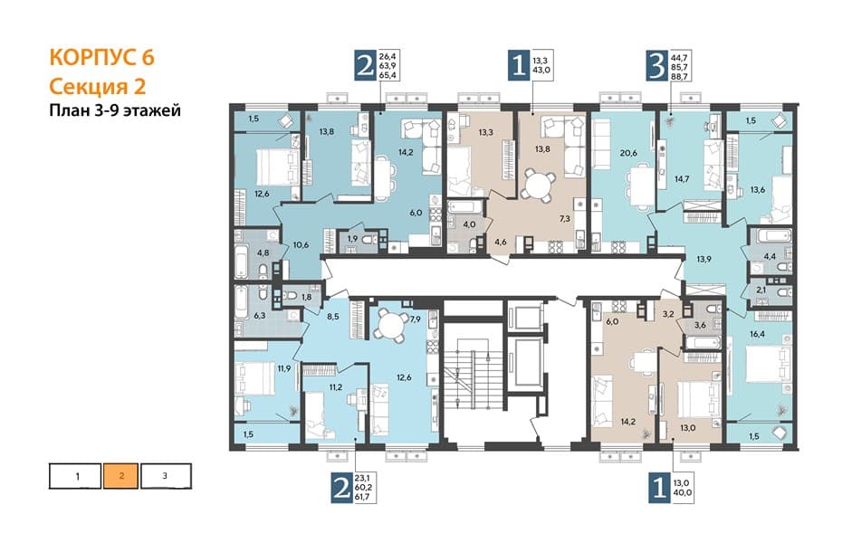 2-Bedroom Apartment in Porto-Novo, Tsemdolina, Novorossiysk, photo 3