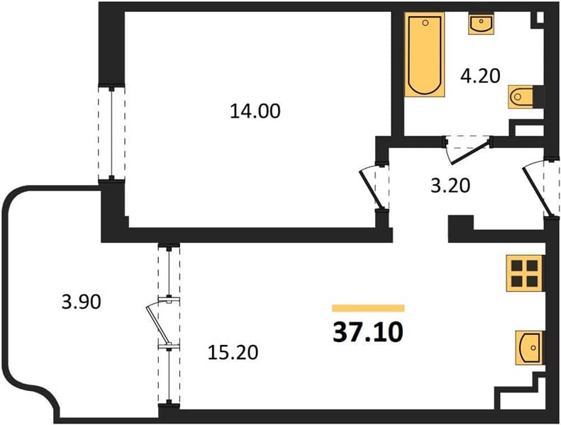 Studio Apartment in Monaco Residential Complex, Agoy