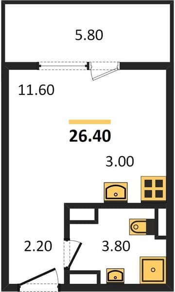 Studio Apartment in Mountain Quarter, Sochi