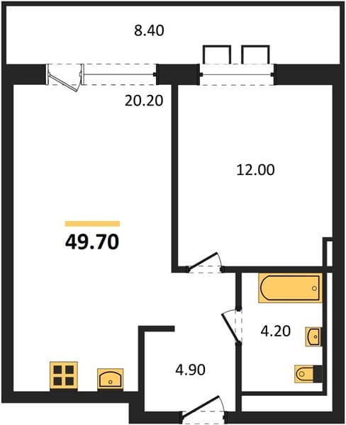 1-Bedroom Apartment in Gostinichnyy Kompleks More Tut, Golubitskaya