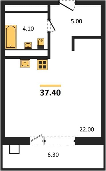 Studio Apartment in Gostinichny Kompleks More Tut, Golubitskaya