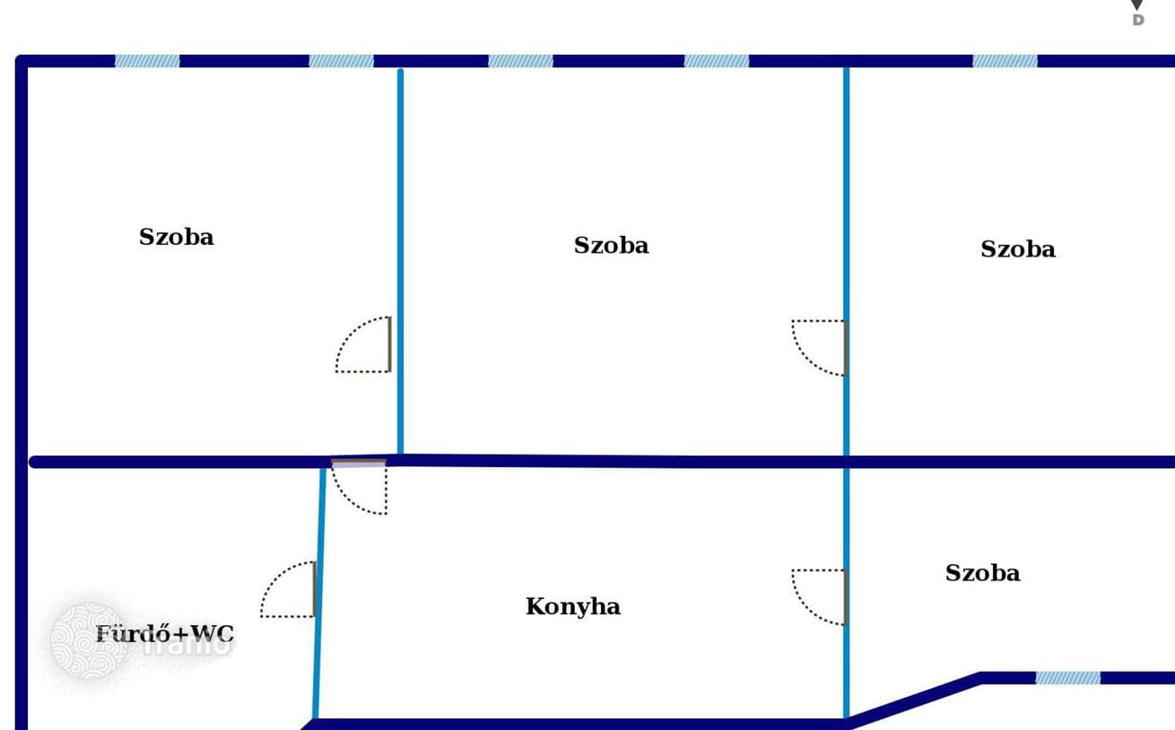 4-комнатная квартира 75 м² в Будапеште, Венгрия
